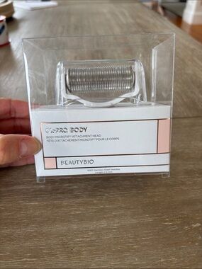 BeautyBio White and Silver Body Microtip Attachment Head